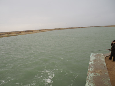 Aral Sea at Kokaral Dam, Kazakhstan 2015